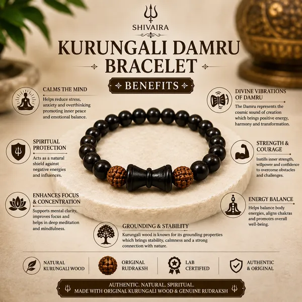 Kurungali_Damru_Rudhraksh_Bracelet_–_Original_Natural_Wood_Bracelet