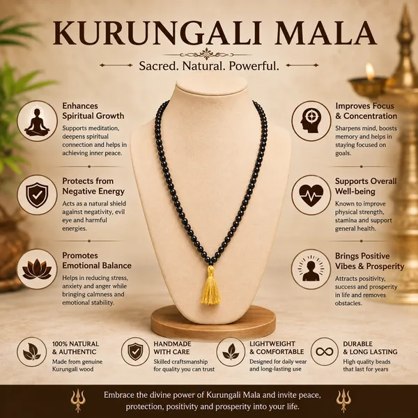 6_MM_108_Beads_Kurungali_Mala_–_Authentic_&_Lab_Certified_Original