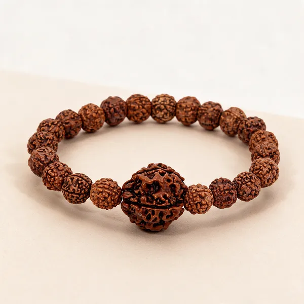 Brown_5_Mukhi_Rudraksha_Beads_Bracelet