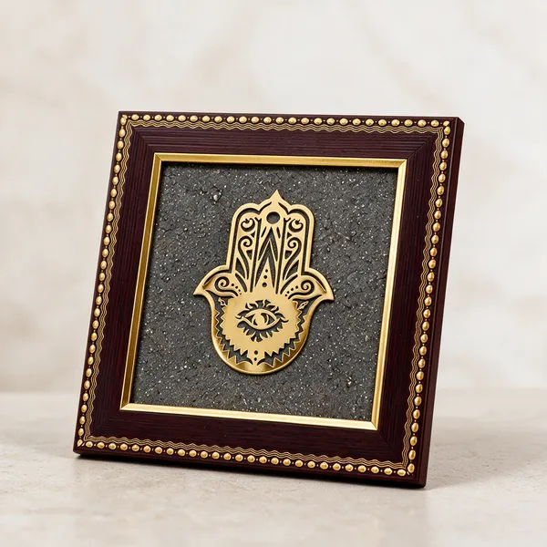 Multicolor_Pyrite_Hamsa_Evil_Eye_Artwork_And_Frame