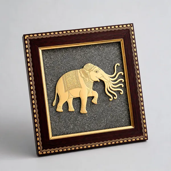 Gold_Elephant_Artwork_And_Frame