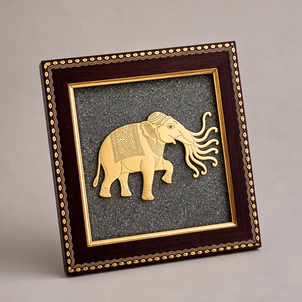 Gold_Elephant_Artwork_And_Frame