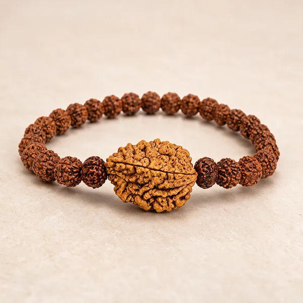 Brown_2_Mukhi_Rudraksha_Beads_Bracelet