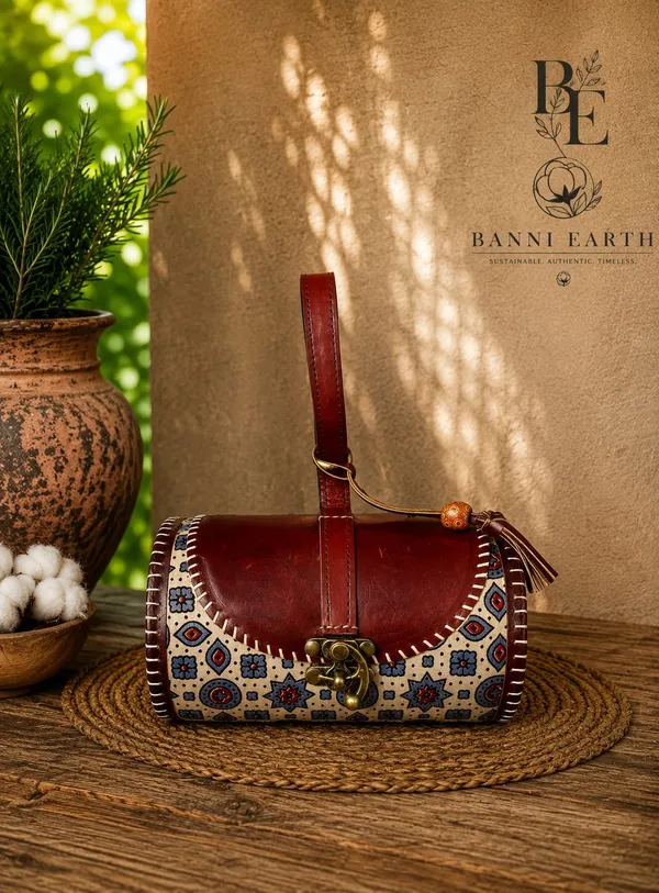 Dholak_Brown_-The_sling_handcrafted_bag_shoulder_strap