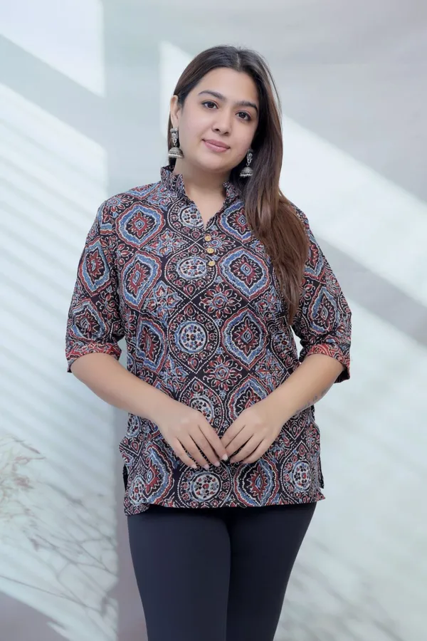 Ruhi_Ajarakh_Blockprinted_Cotton_Short_Top