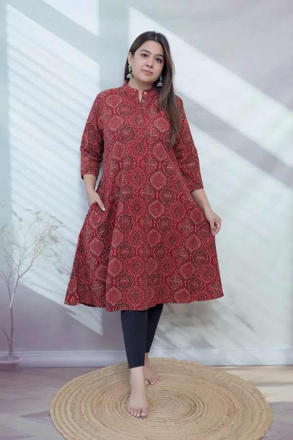 Roohi_Ajarakh_Blockprint_A_Line_Cotton_Kurti