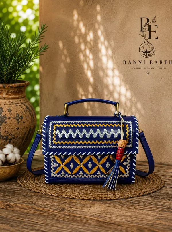 Navy_Blue_HANDEmbroidered_Handbag_With_Tassel