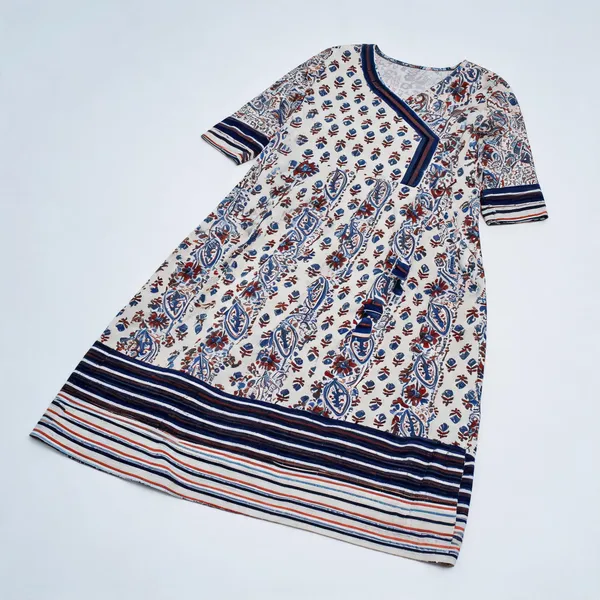 Multicolor_Ajrakh_Cotton_A-Line_Kurti_For_Women