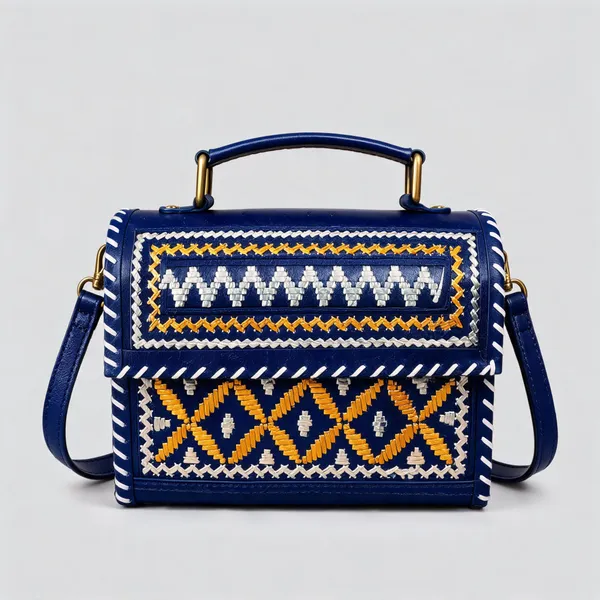 Navy_Blue_Genuine_Leather_Hand_Embroidered_Tassel_Handbag_For_Women