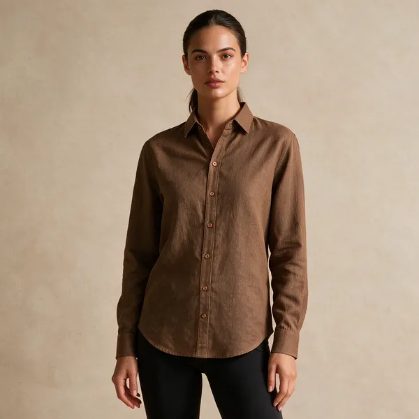 Brown_Kala_Cotton_Relaxed_Fit_Shirt_For_Women