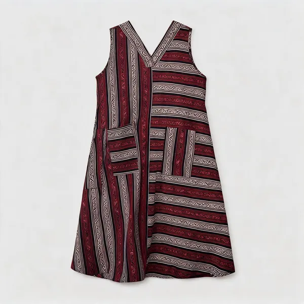 Multicolor_Cotton_Block_Print_Sleeveless_A-Line_Kurti_For_Women