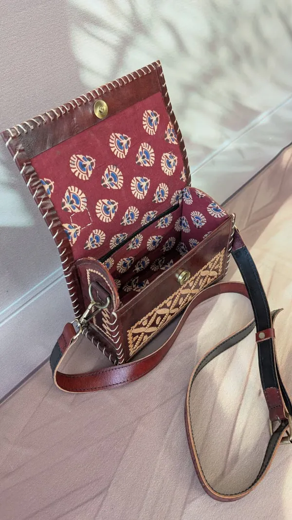 Brown_Genuine_Leather_Hand_Embroidered_Geometric_Handbag_For_Women