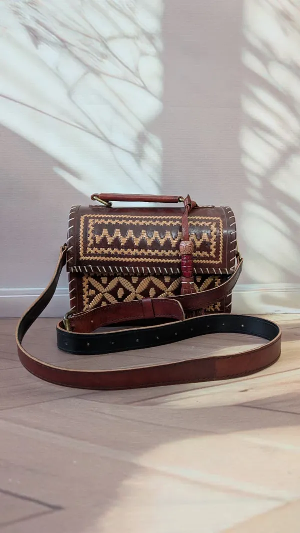 Brown_Genuine_Leather_Hand_Embroidered_Geometric_Handbag_For_Women