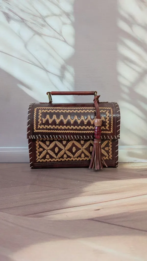 Brown_Genuine_Leather_Hand_Embroidered_Geometric_Handbag_For_Women