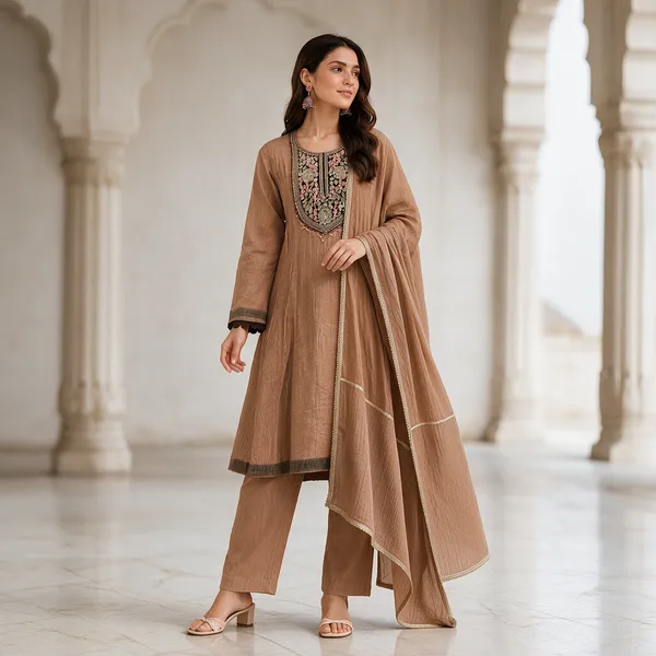 Beige_Natural_Crepe_Straight_Embroidered_Kurta_Set_For_Women