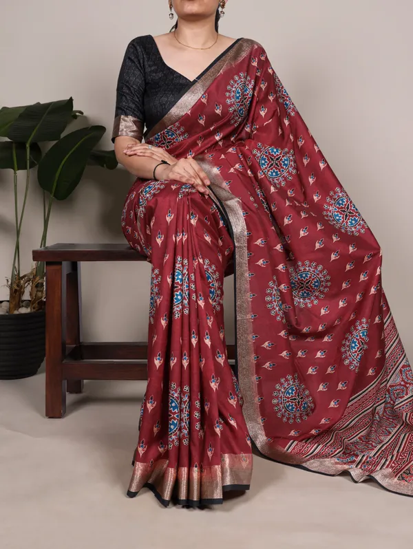 Tasar_silk_saree_and_Rich_Viscose_Border