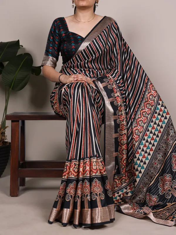 Tasar_silk_saree_and_Rich_Viscose_Border
