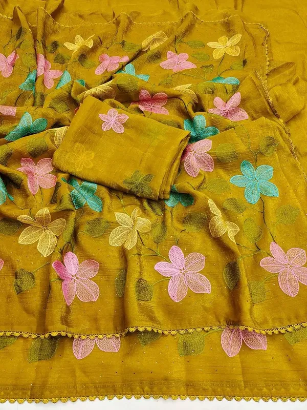 Viscos_Crunchy_Silk_Fabric_with_Fancy_Floral_Design_Embroidery_Thread_Work_With_Blouse