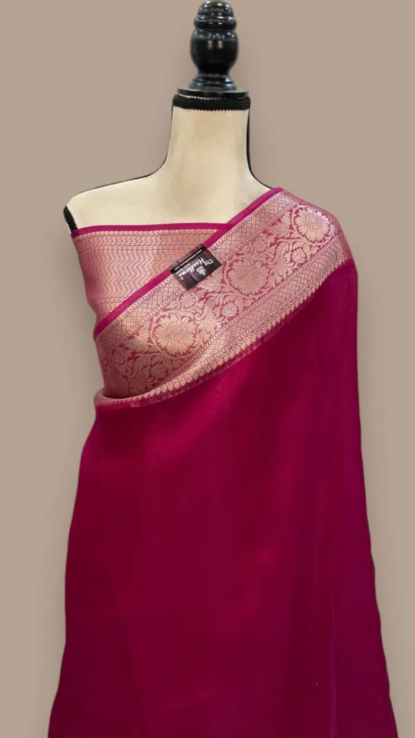 Pink_Banarasi_Kora_Organza_Silk_Sarees_Banarasi_Jaal_Borders_Pallu_And_Blouse