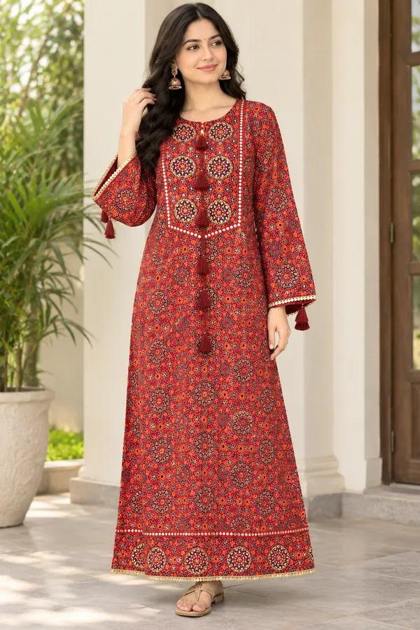 Orange_Natural_Crepe_Straight_Paisley_Salwar_Suit_Set_For_Women