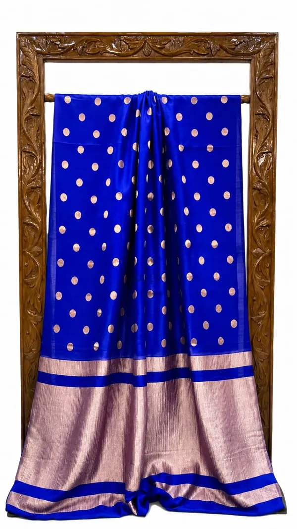 Blue_Silk_Zari_Polka_Dot_Saree_for_Women