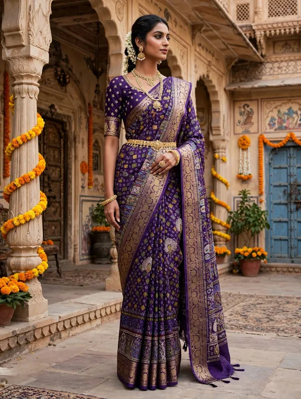 Pure_Marsh_Mellow_silk_saree_with_Unique_printed_Sarees_And_self_Emboss_With_designer_SIQVANCE_Work_Saree_all_over_saree_With_Rich_Pallu