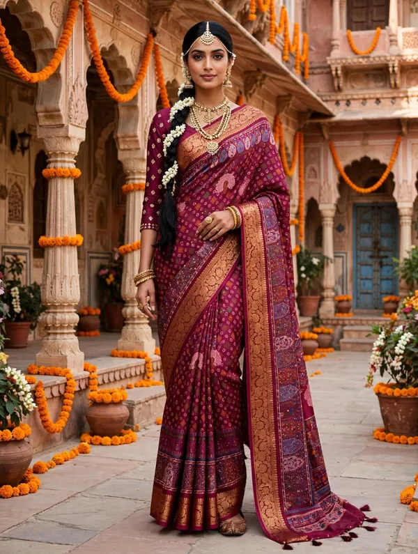 Pure_Marsh_Mellow_silk_saree_with_Unique_printed_Sarees_And_self_Emboss_With_designer_SIQVANCE_Work_Saree_all_over_saree_With_Rich_Pallu