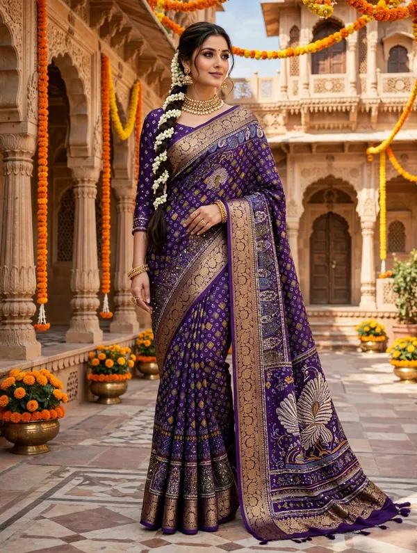 Pure_Marsh_Mellow_silk_saree_with_Unique_printed_Sarees_And_self_Emboss_With_designer_SIQVANCE_Work_Saree_all_over_saree_With_Rich_Pallu