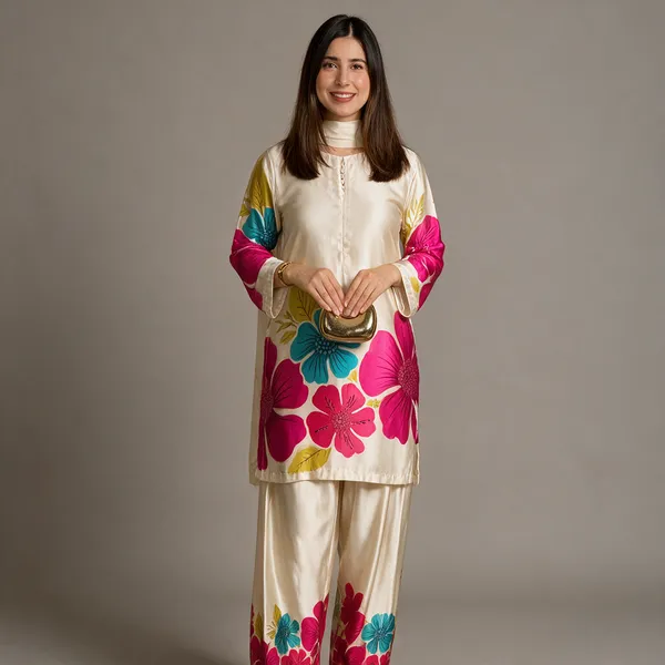 Cream_Natural_Crepe_Straight_Floral_Kurta_Set_For_Women