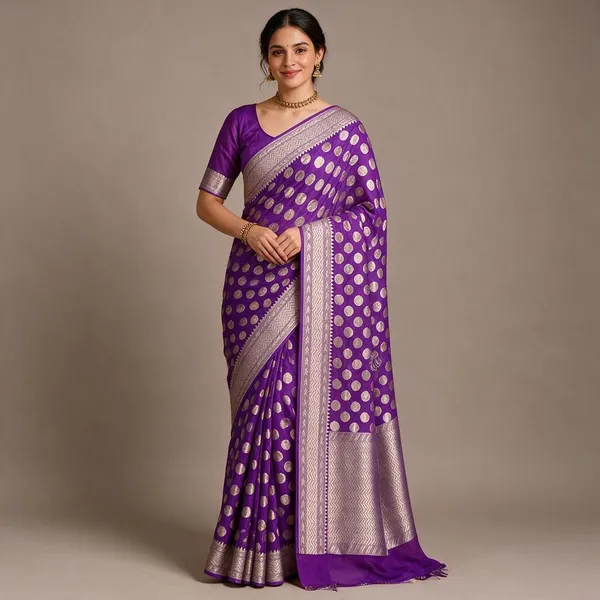Purple_Banarasi_Silk_Sarees_Banarasi_Katan_Silk_Sarees_With_Almond_Zari_Weaving_Circle_Design