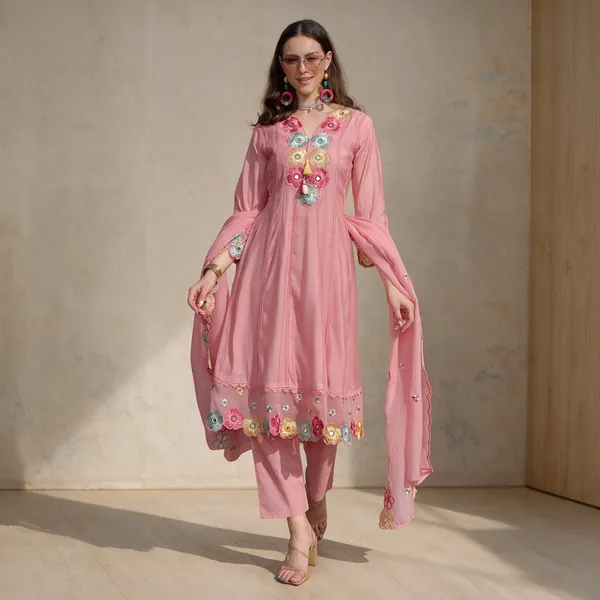 Pink_Natural_Crepe_Straight_Embroidered_Kurta_Set_For_Women