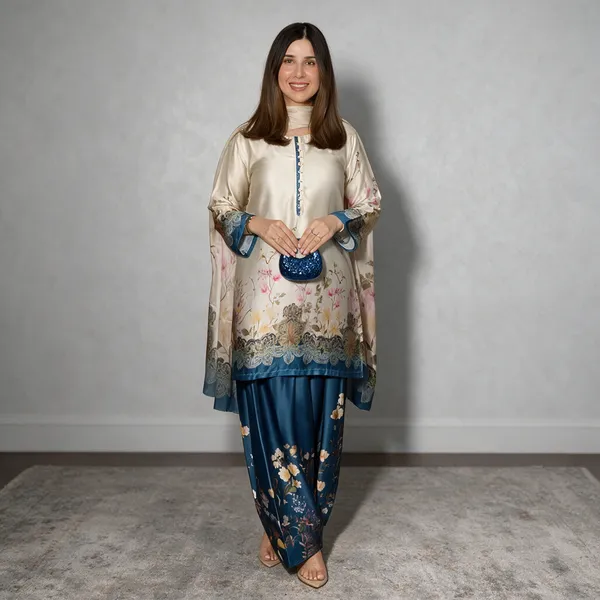 Off_White_Natural_Crepe_Floral_Farshi_Kurta_Set_For_Women