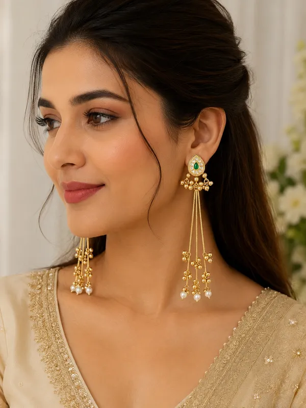 Mayura_Emerald_Tassel_Earrings_(53434)