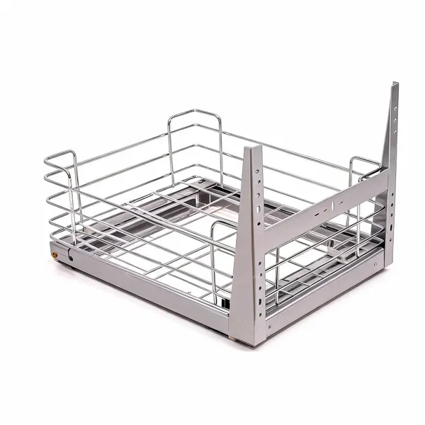 304_Stainless_Steel_Electroplated_Grain_Trolley_Basket