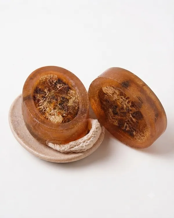 Glycerin_Loofah_Rose_Petals_Exfoliating_Soap_(_with_Draw_string_)_-_Pack_Of_2