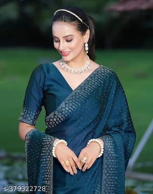 Blue_Georgette_Embellished_Saree_For_Women