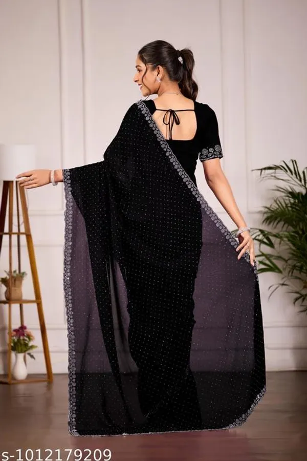 Black_Georgette_Embellished_Saree_For_Women