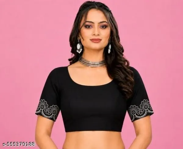 Black_Georgette_Embellished_Saree_For_Women