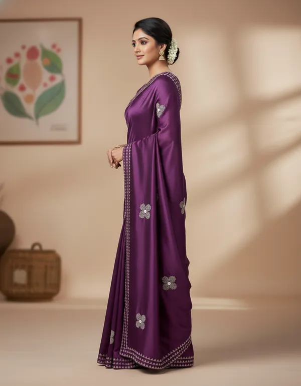 Purple_Georgette_Embroidered_Saree_For_Women