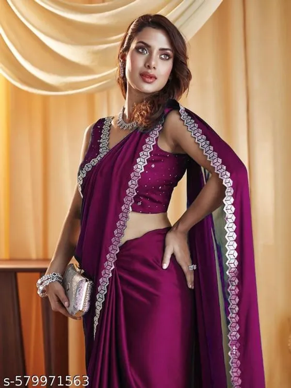 Magenta_Georgette_Embellished_Party_Wear_Saree_For_Women