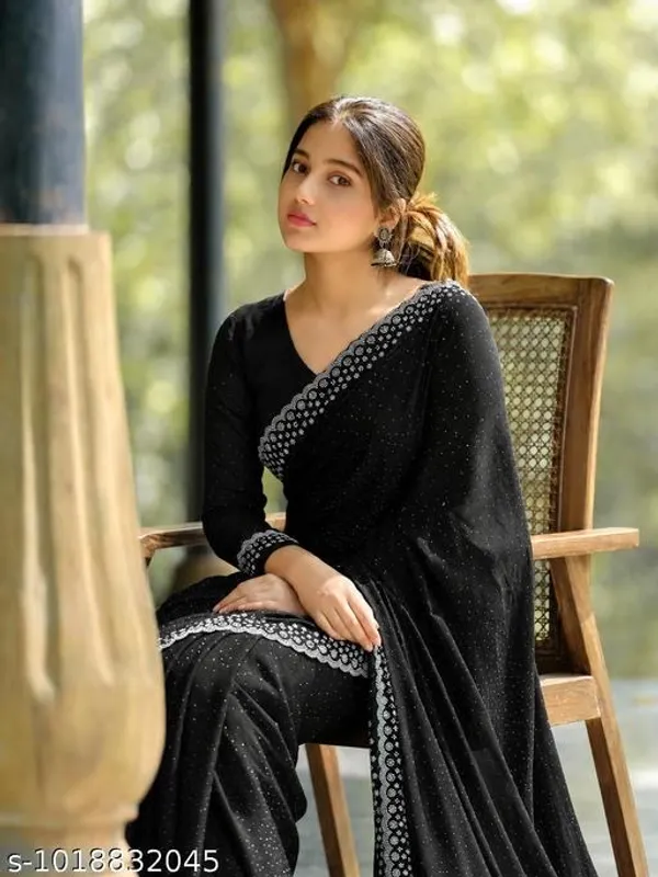 Black_Georgette_Embellished_Saree_For_Women