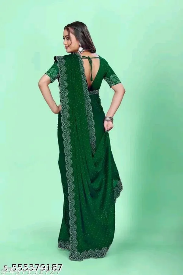 Green_Georgette_Embroidered_Saree_For_Women