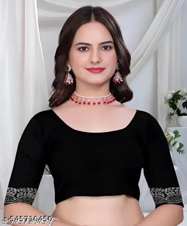 Black_Georgette_Embroidered_Saree_For_Women