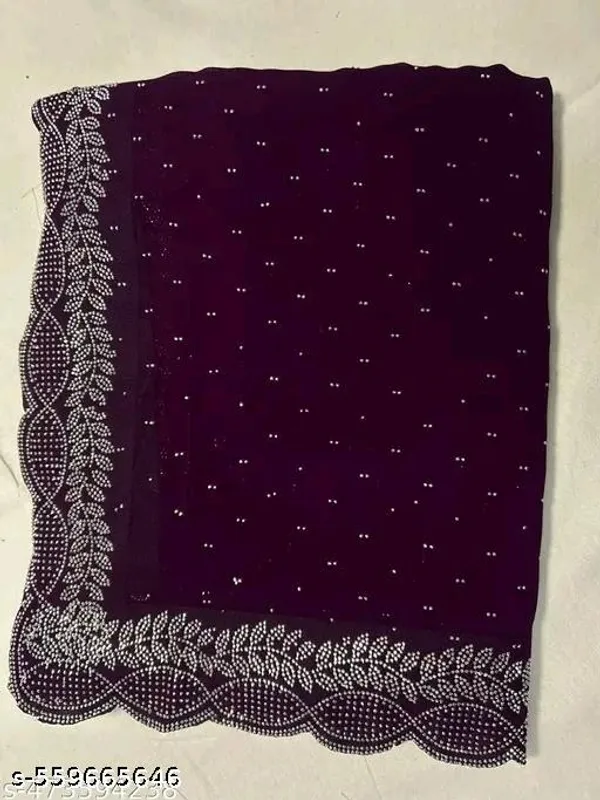 Purple_Georgette_Embellished_Saree_For_Women