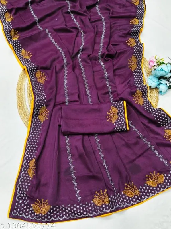 Purple_Georgette_Embroidered_Saree_For_Women