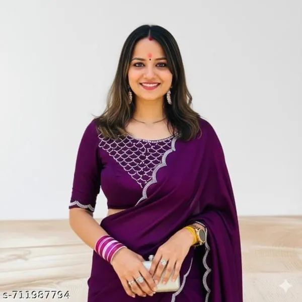 Black_Georgette_Embroidered_Saree_For_Women