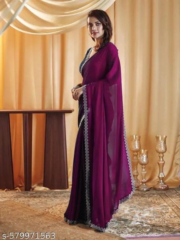 Magenta_Georgette_Embellished_Party_Wear_Saree_For_Women