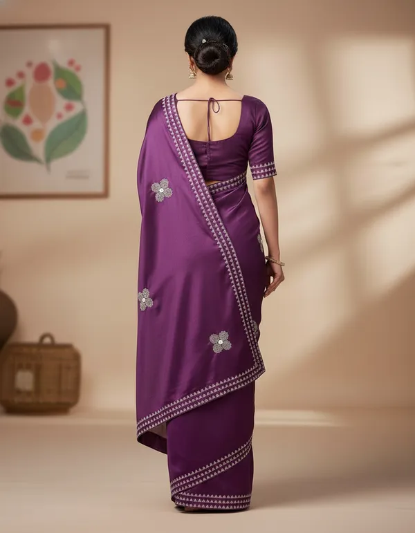 Purple_Georgette_Embroidered_Saree_For_Women
