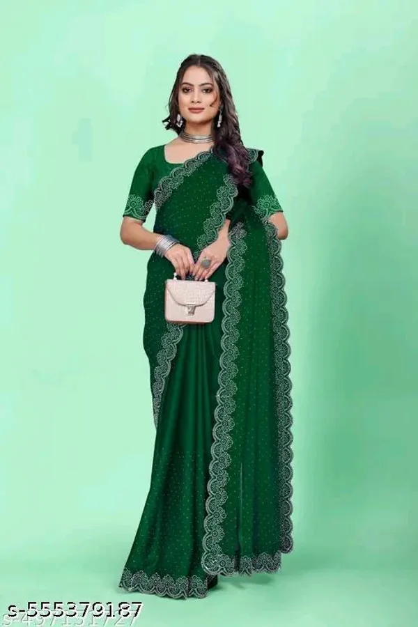 Green_Georgette_Embroidered_Saree_For_Women
