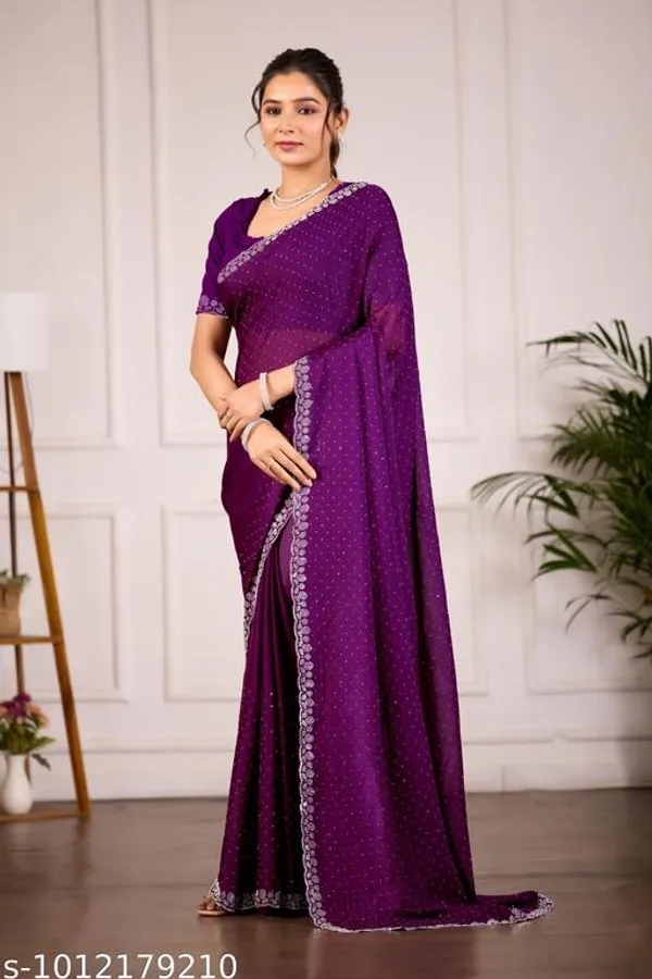 Purple_Georgette_Embroidered_Saree_For_Women